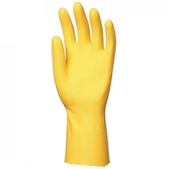 HTG sárga gumikesztyű, 30CM /0,5 mm, Pamutbolyhozott belső_L 5029