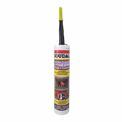 SOUDAL - 106649 - Kályhatömítő fekete 280ml - Hőálló 1500 C°