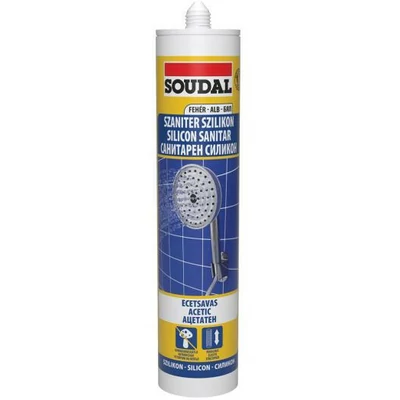 SOUDAL - 153419 - Szaniter szilikon fehér 280ml - Ecetsavas/