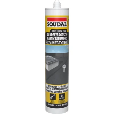 SOUDAL - 106650 - Zsindelyragasztó - fekete/280ml - Bitumen
