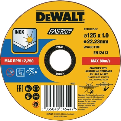 DeWALT Thin Fast Cut 125x1mm Inox | DT43902-QZ - Vágókorong