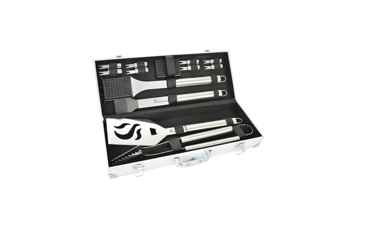 13399 - LANDMANN - GRILLKÉSZLET 14 DB-OS ALU DOBOZBAN