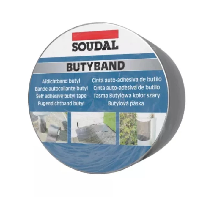 SOUDAL - 111084 - Butyband alu 10cm x 10 méter - Butyl