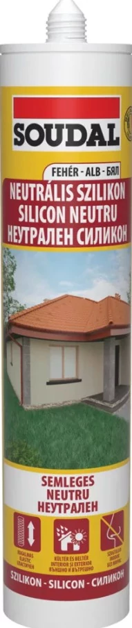 SOUDAL - 103246 - Neutrális szilikon fehér 280ml - Semleges